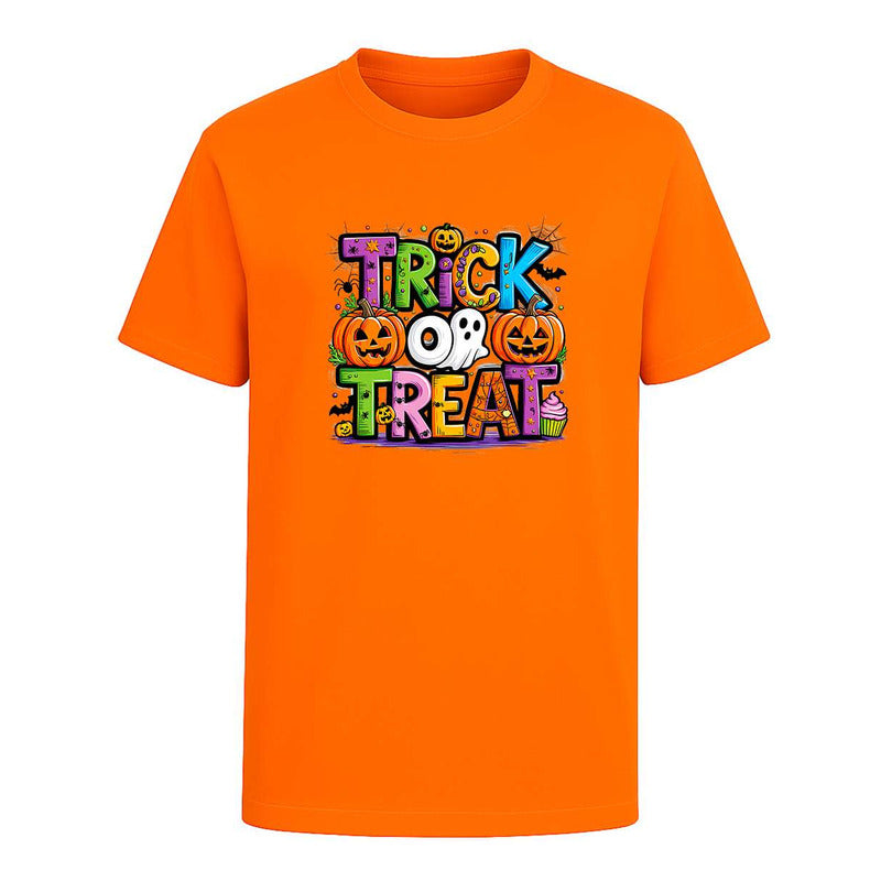 Playera Trick Or Treat Infantil Fantasma Calabazas Halloween