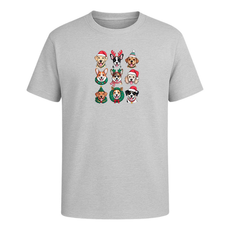 Playera Perros Navideños Dog Lover Santa Regalo Unisex