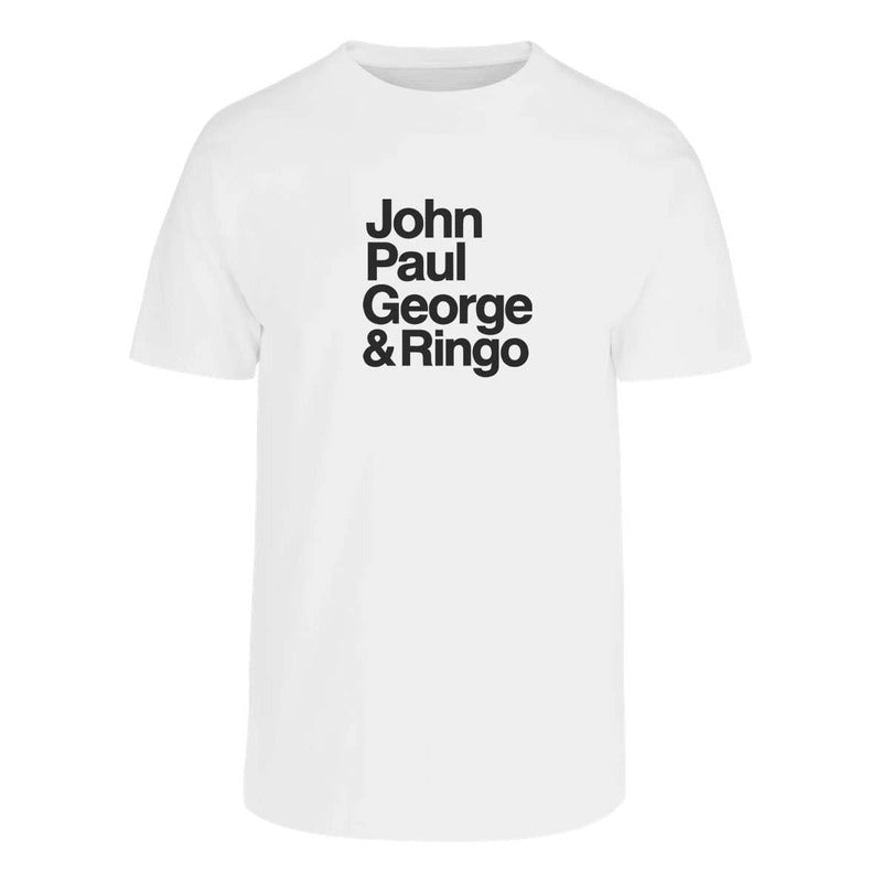 Playera Beatles John Paul George Ringo Fan Retro Música Pop