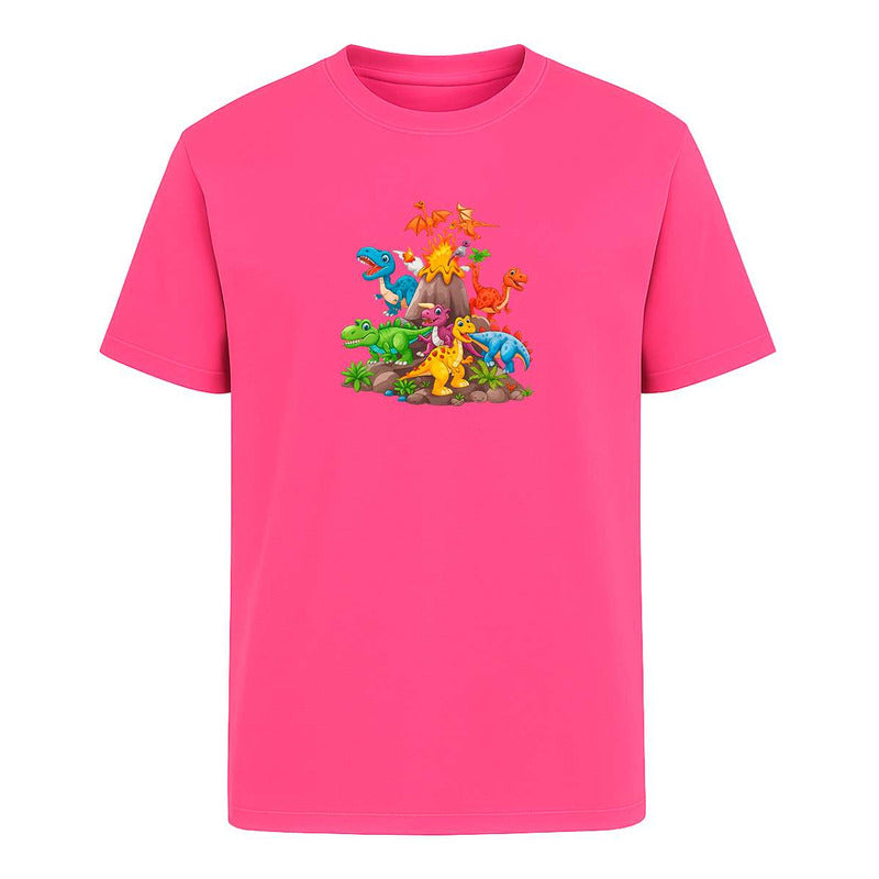 Playera "Dinosaurios con Volcán Eruptivo" - Infantil