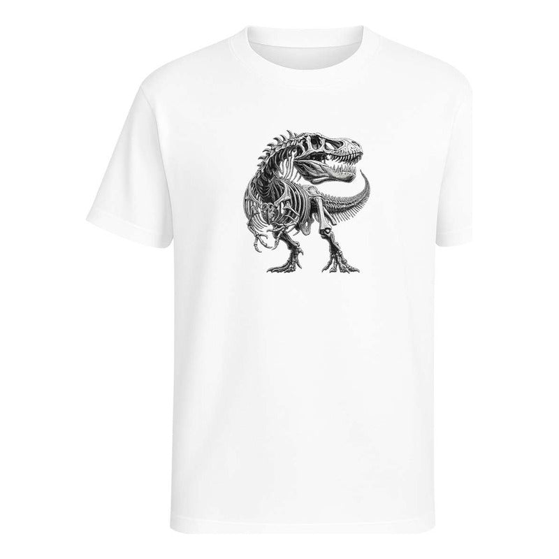 Playera T-rex Esqueleto Dinosaurio Fósil Museo Fans Unisex
