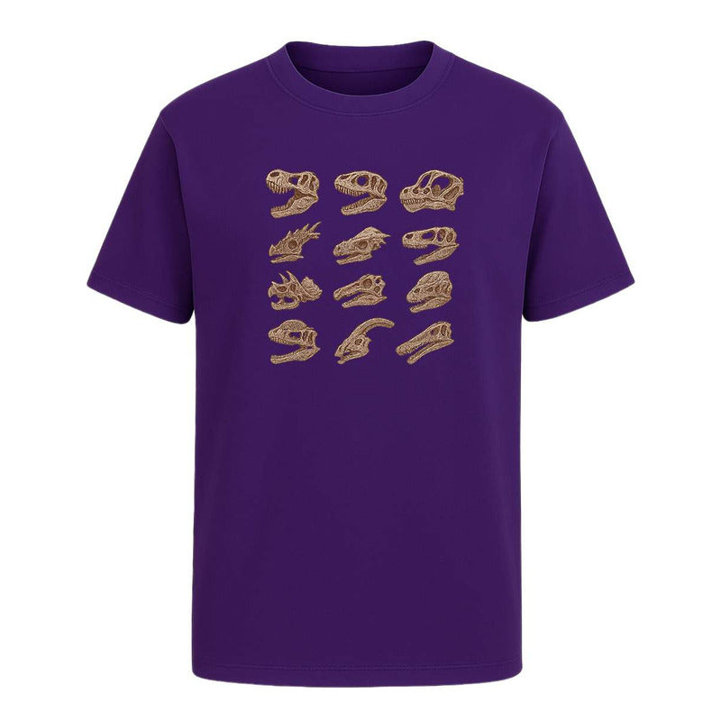 Playera "Cráneos de Dinosaurio" Fósiles - Infantil