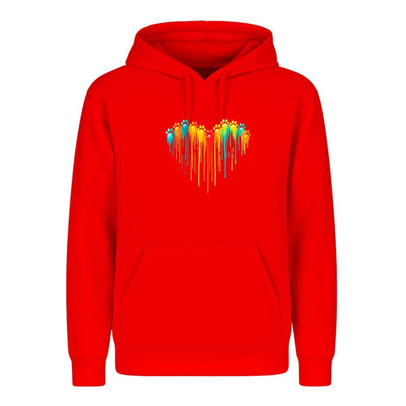 Sudadera Corazón Huellitas Amor Mascota Perros Gatos Unisex