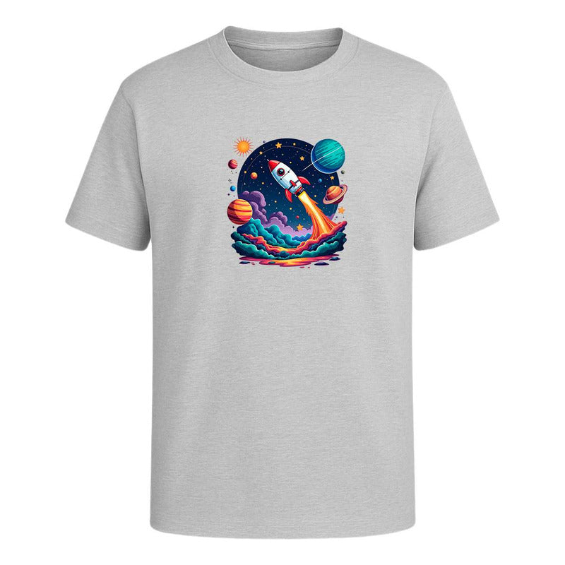 Playera "Cohete y Planetas" Galaxia - Hombre