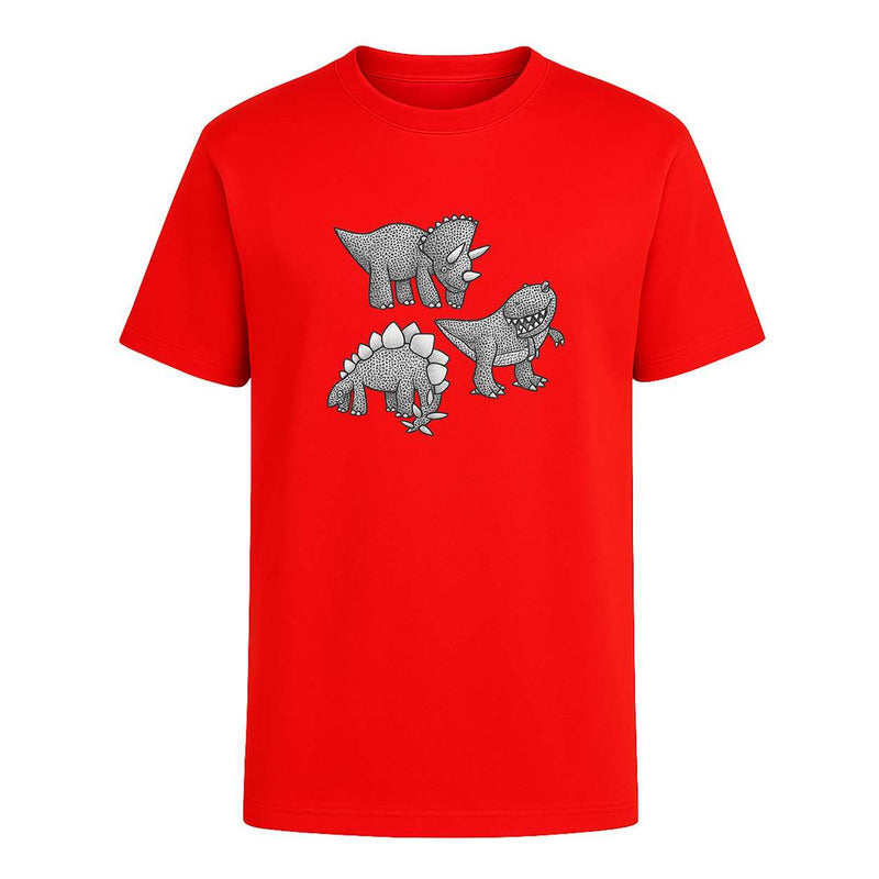 Playera "Dinosaurios" Triceratops Stegosaurio T-Rex - Hombre