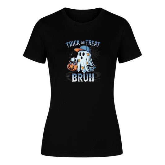 Playera Halloween Trick Or Treat Bruh De Dama Fantasma