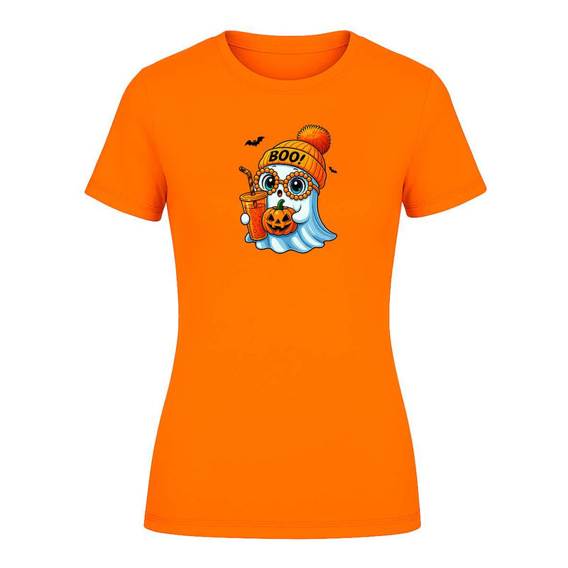Playera Fantasma Gorro Halloween Calabaza Kawaii De Dama