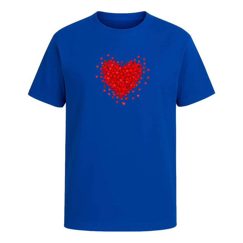 Playera infantil KreaLab con corazón formado por corazones románticos, diseño adorable y ideal para niños.