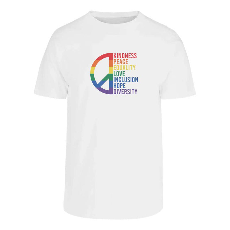 Playera Lgbt+ Orgullo Gay Paz Y Valores Unisex
