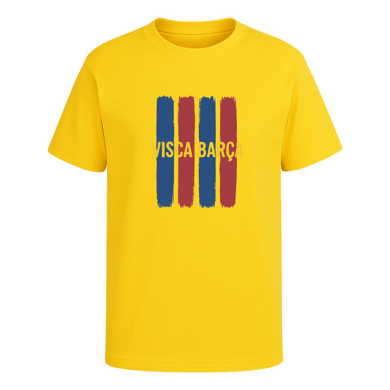 Playera Visca Barça Fútbol Barcelona Fan Colores Unisex