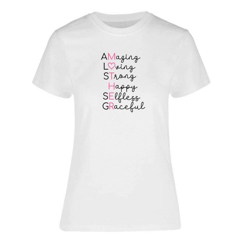 Playera "Mother" Acróstico Inspirador - Dama