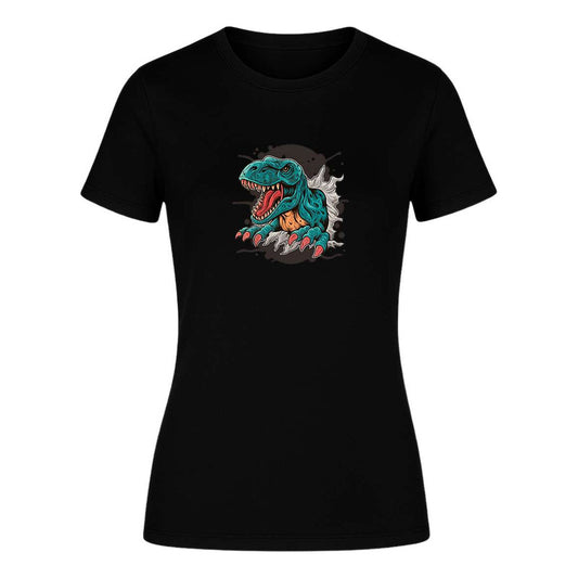 Playera "T-Rex Rasgando" Efecto Visual - Dama