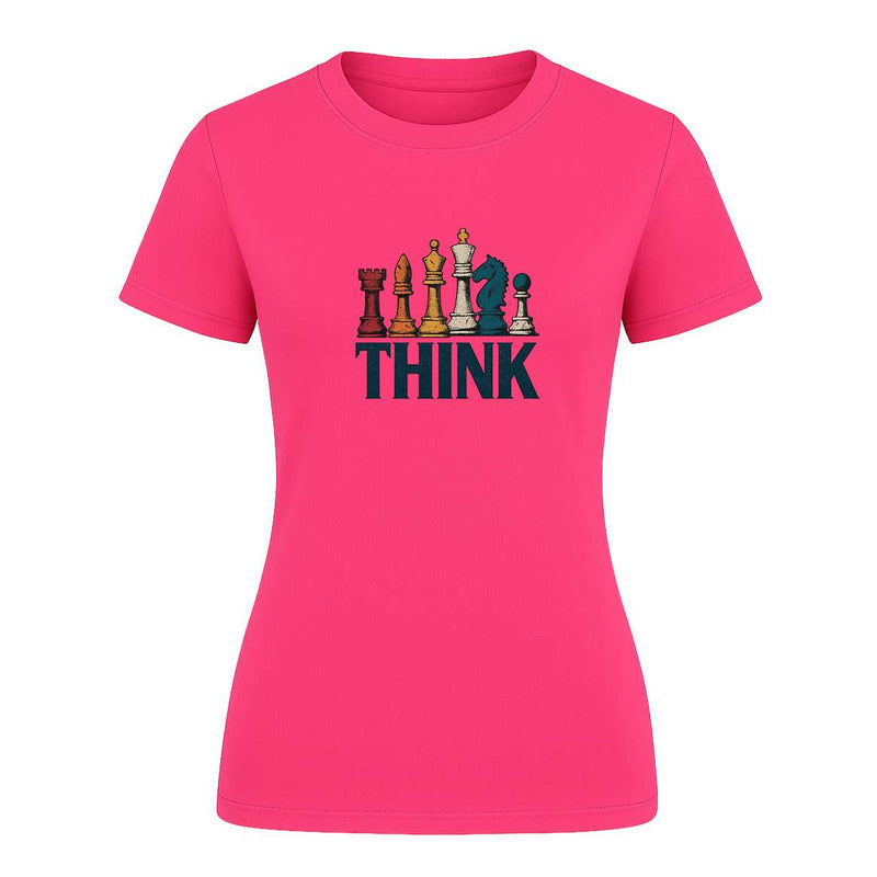 Playera "Think" Ajedrez y Estrategia - Dama