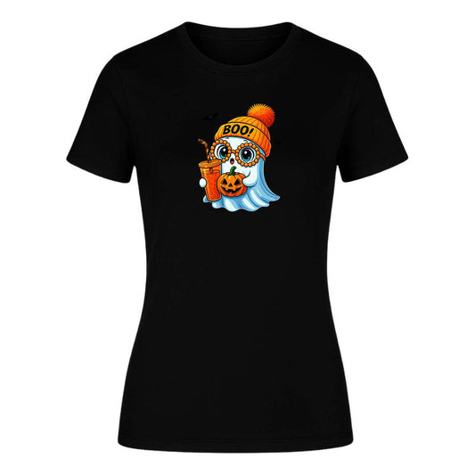 Playera Fantasma Gorro Halloween Calabaza Kawaii De Dama