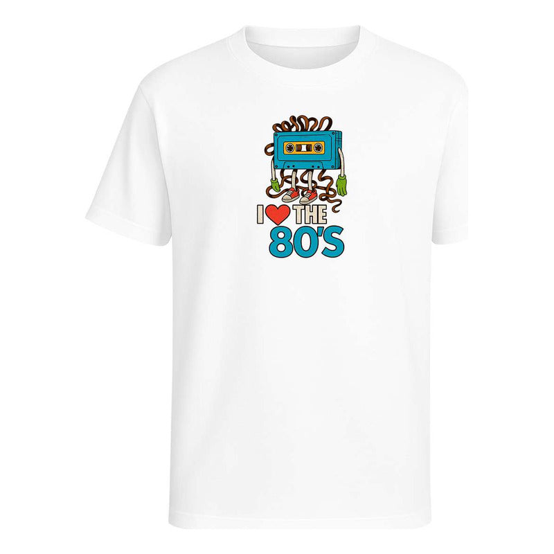 Playera "I Love The 80s" Cassette Retro - Hombre