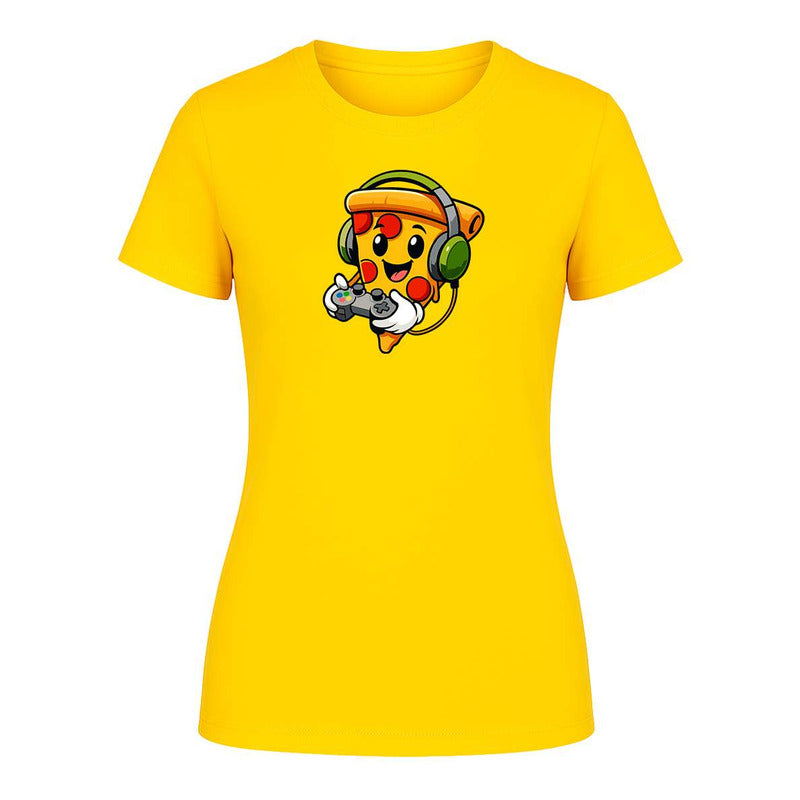 Playera "Pizza Gamer" con Audífonos - Dama