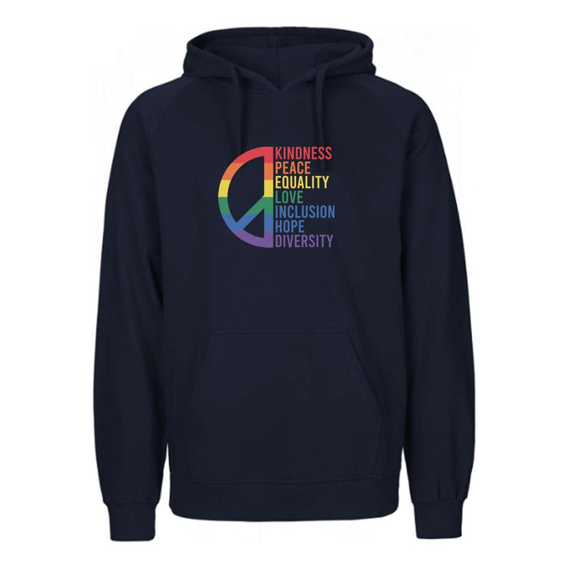 Sudadera Lgbt+ Orgullo Gay Paz Y Valores Hoodie Unisex