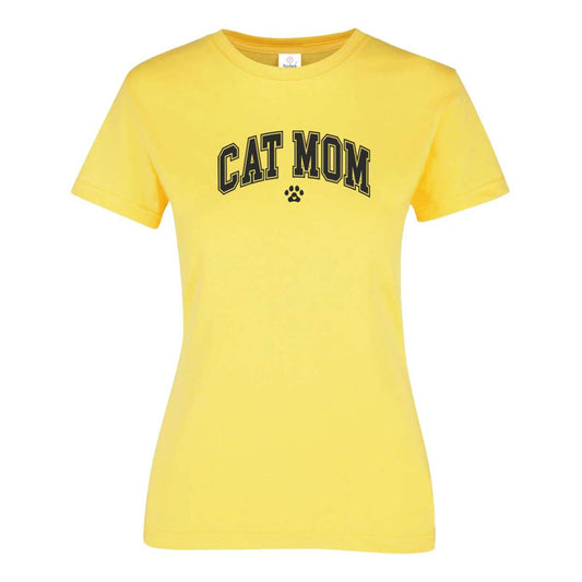 Playera Mujer Cat Mom Frase Amante De Gatos Casual Moda