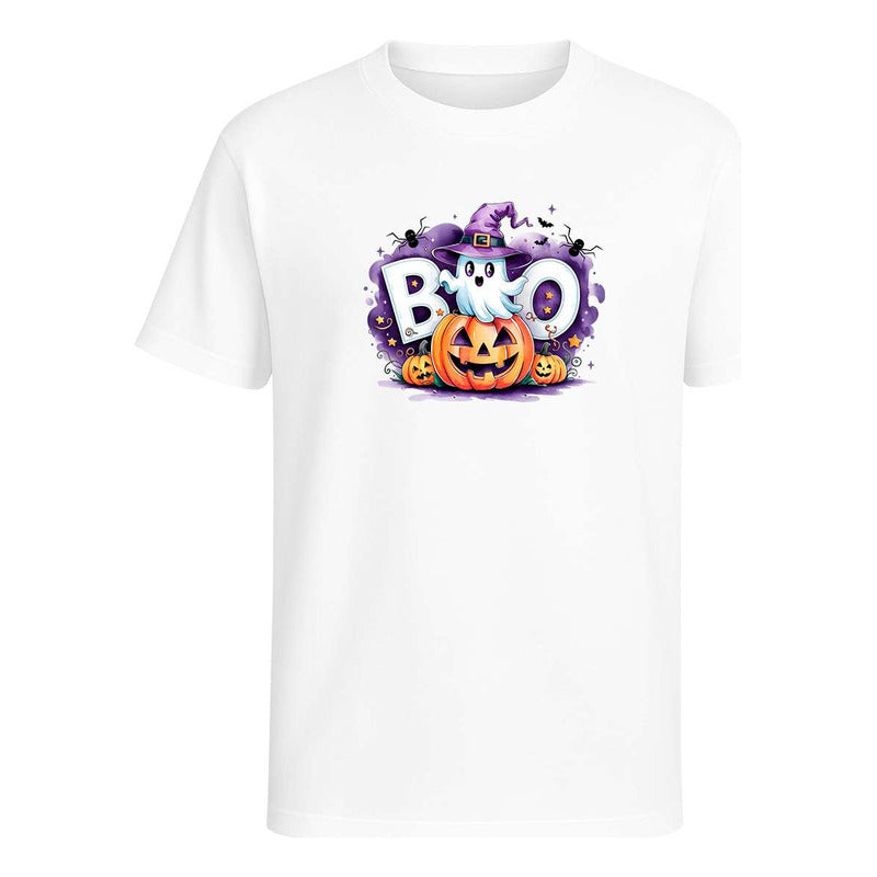 Playera Boo Fantasma Infantil Halloween Noche De Brujas