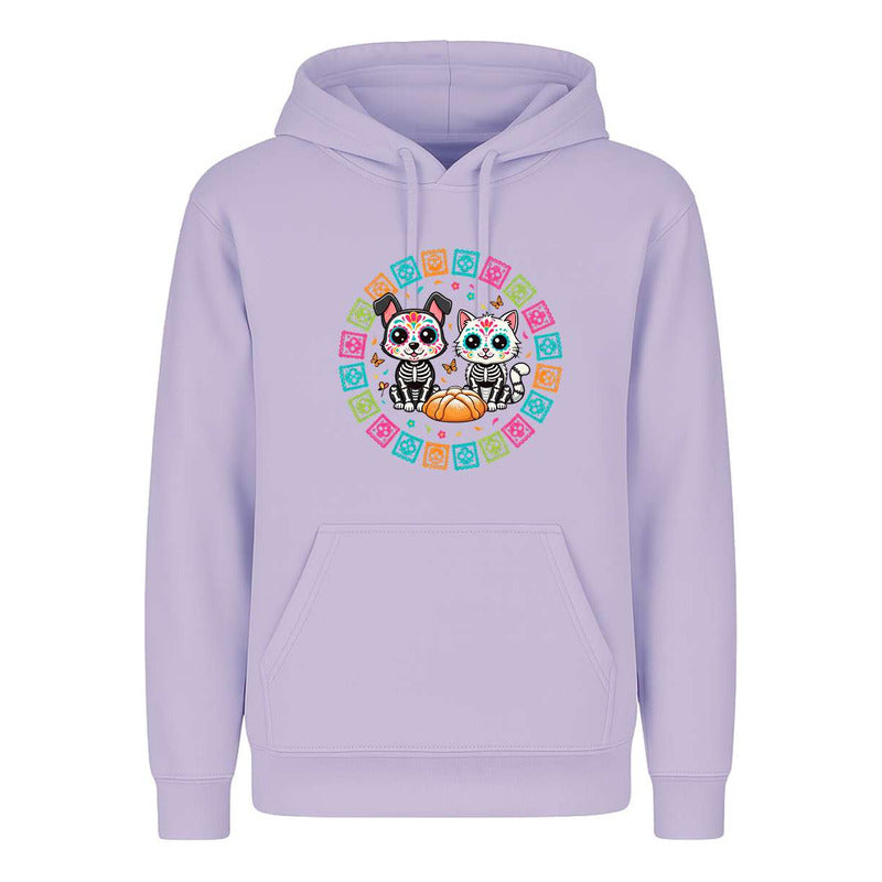 Sudadera Gato Y Perro Día De Muertos Pan De Muerto Kawaii
