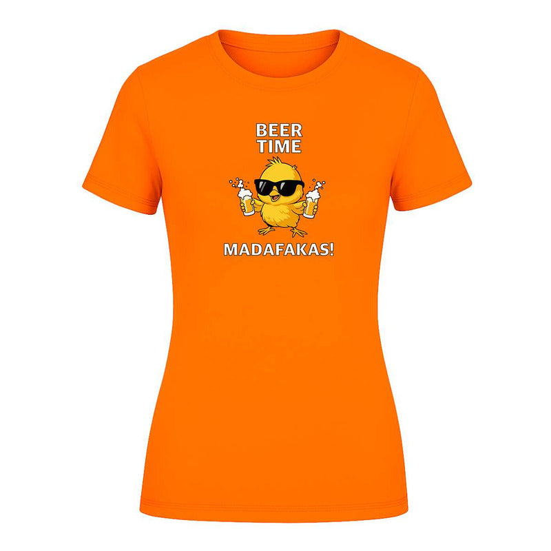 Playera "Beer Time" Pollito Humor - Dama