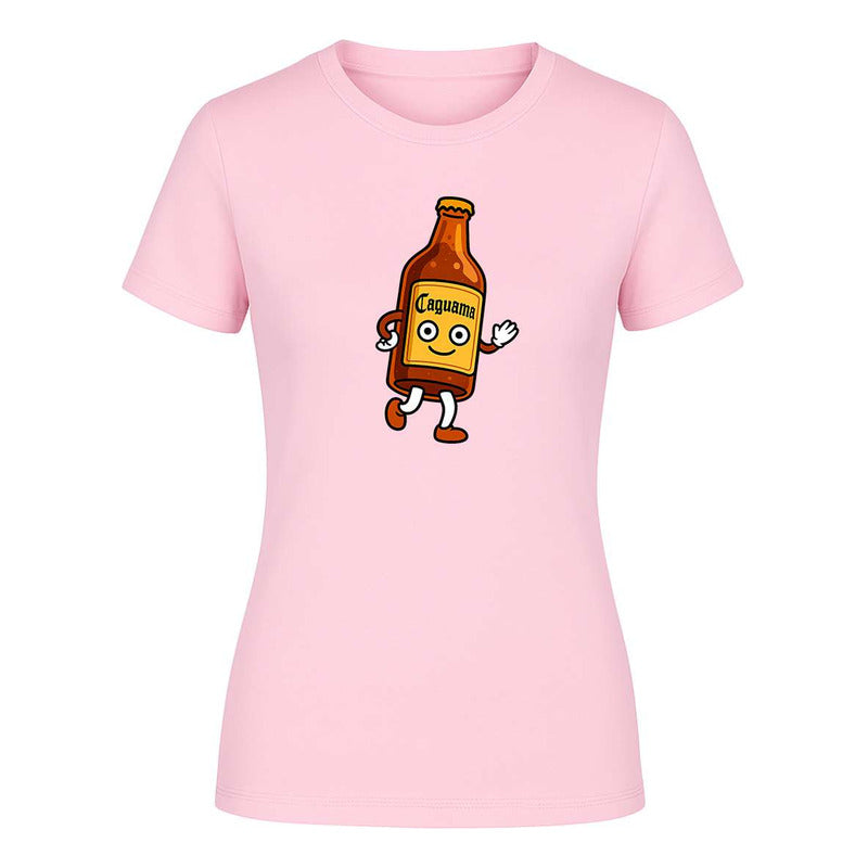 Playera Caguama Botella Bailando Fiesta Broma Meme de dama, camiseta nueva de KreaLab con diseño divertido y colorido.