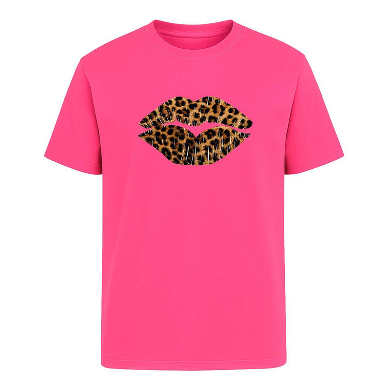 Playera Labios Animal Print Beso Sexy Moda Fiesta Infantil