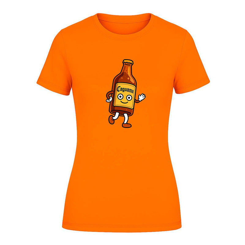 Playera KreaLab con diseño de Caguama bailando y fiesta, ideal para bromas y memes, para damas.