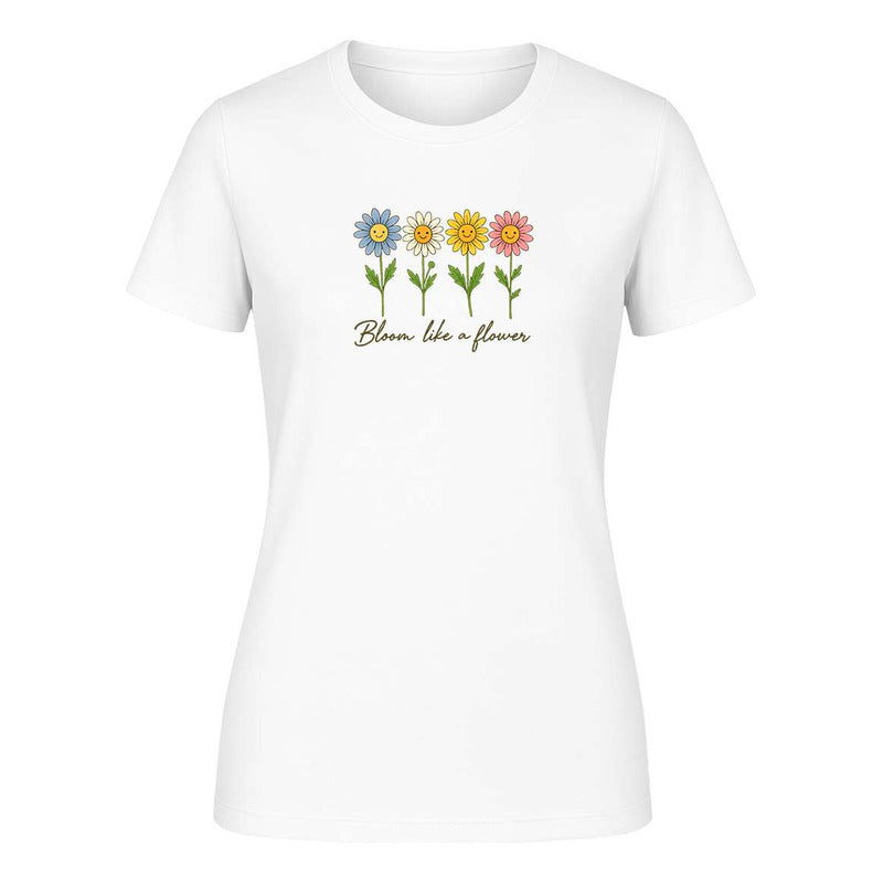 Playera "Bloom Like A Flower" Floral - Dama