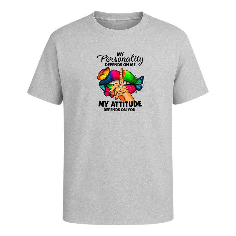 Playera My Personality My Attitude Sarcasmo Broma Unisex