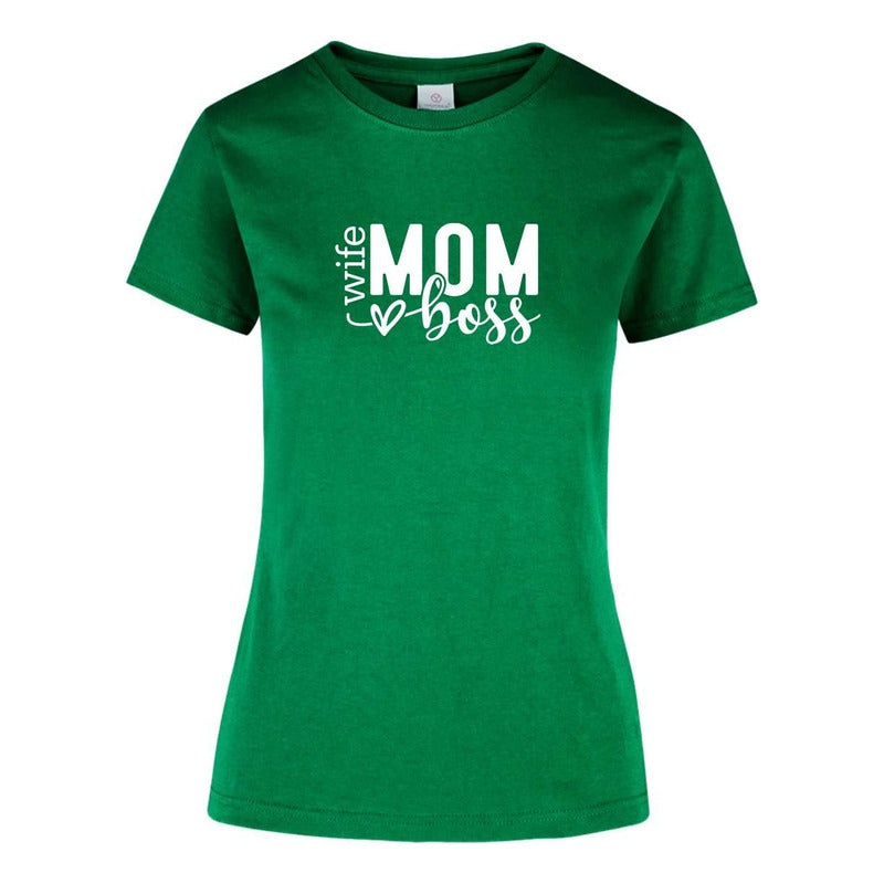 Playera Mamá Regalo Día Madres Wife Mom Boss Moda Casual