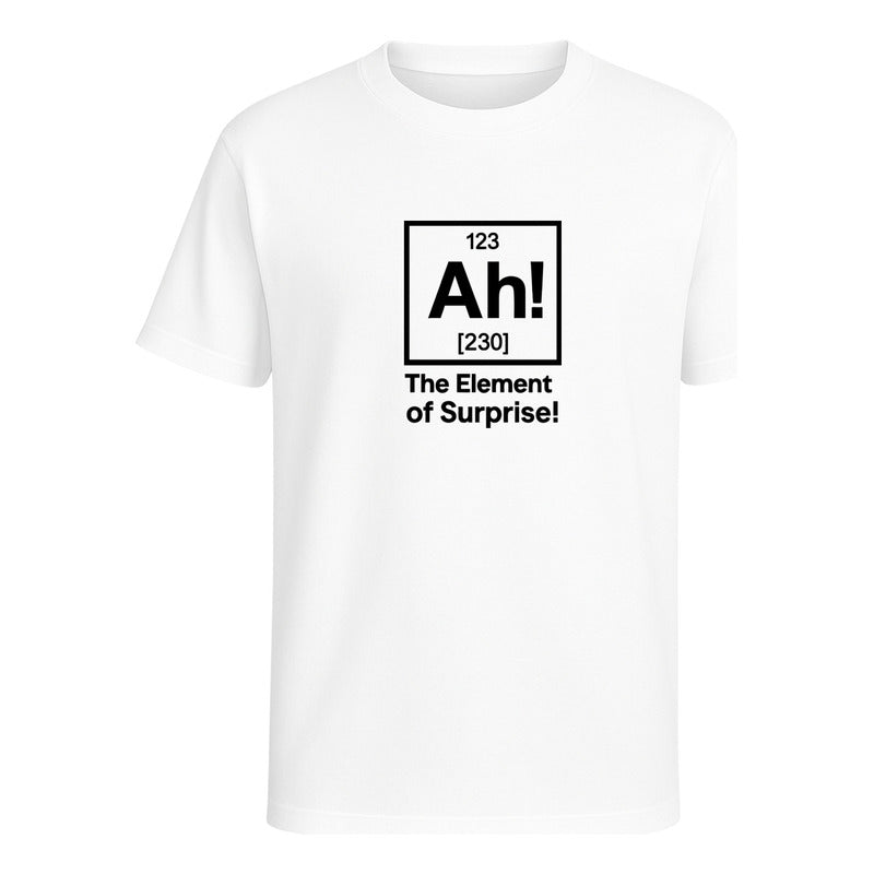 Playera "Ah! El Elemento Sorpresa" Química Geek - Hombre