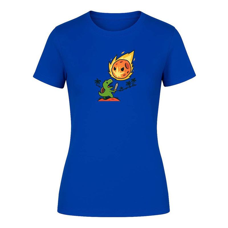 Playera "Dinosaurio vs Asteroide" Humor - Dama