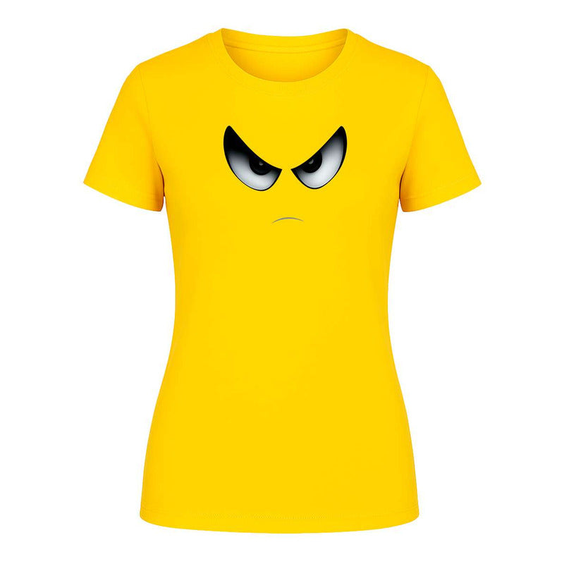 Playera "Cara Enojada" Ojos Enfadados - Dama