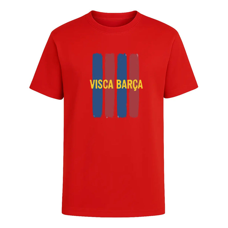 Playera Visca Barça Fútbol Barcelona Fan Colores Unisex