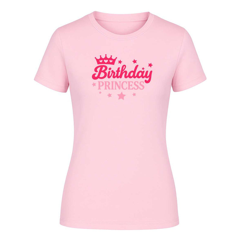 Playera de cumpleaños para mujer de la marca KreaLab, ideal para regalo, con diseño de princesa en la camiseta.