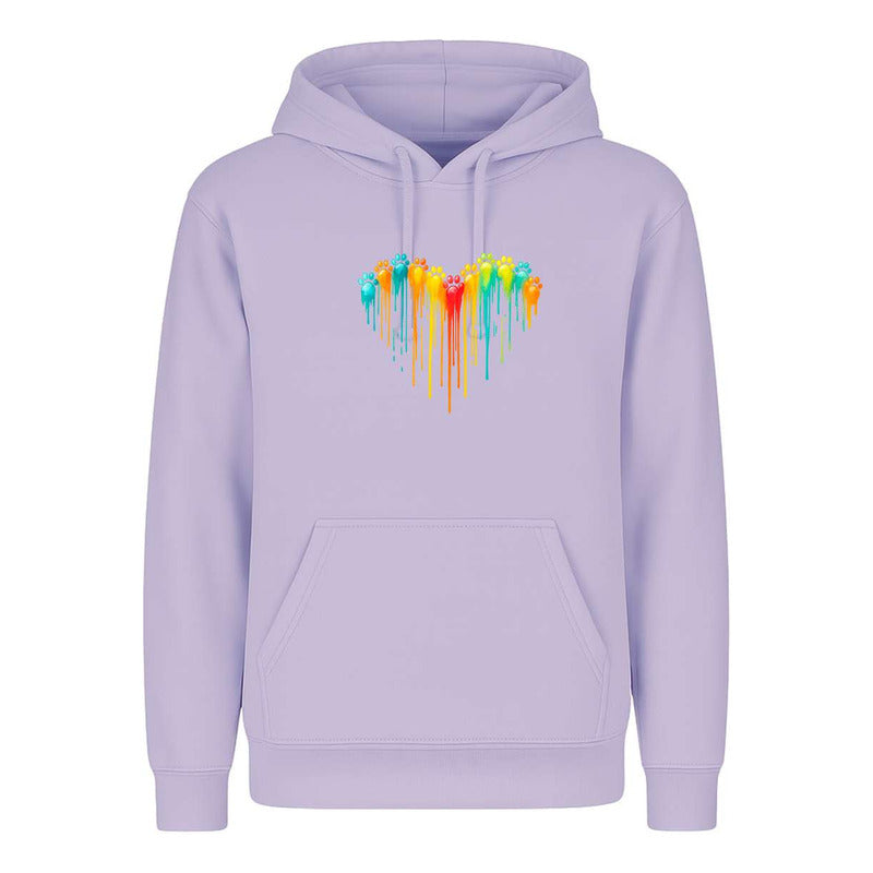 Sudadera Corazón Huellitas Amor Mascota Perros Gatos Unisex