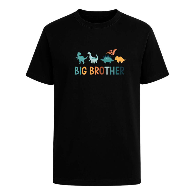 Playera infantil KreaLab Big Brother Dinosaurios, camiseta de manga corta con diseño de dinosaurios para niños, tamaño pequeño.