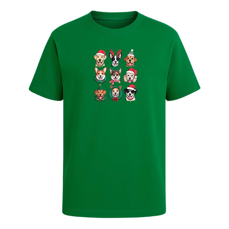 Playera Perros Navideños Dog Lover Santa Regalo Unisex