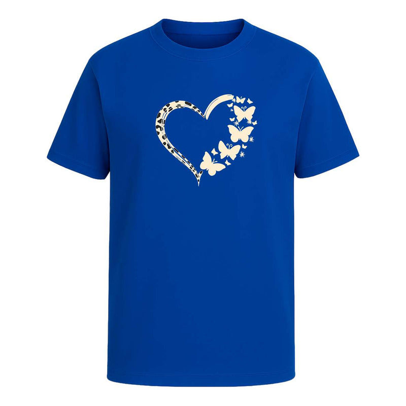 Playera Corazón Con Mariposas Regalo Pareja Y Amor Unisex