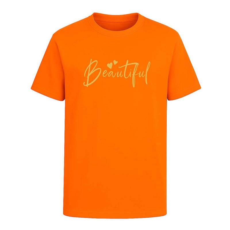 Playera "Beautiful" Mensaje Positivo - Infantil