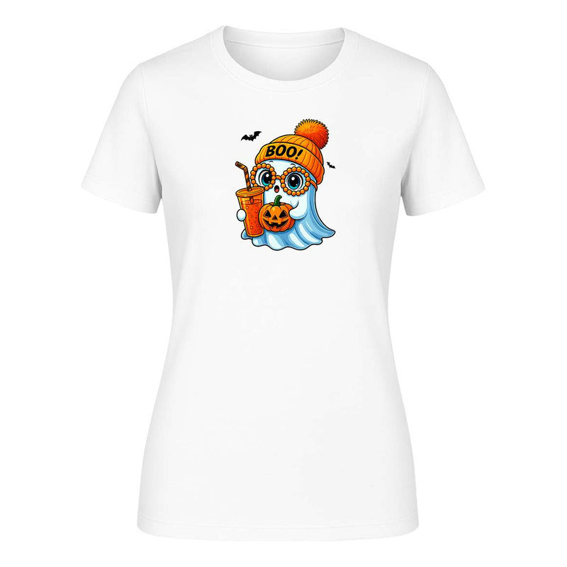 Playera Fantasma Gorro Halloween Calabaza Kawaii De Dama