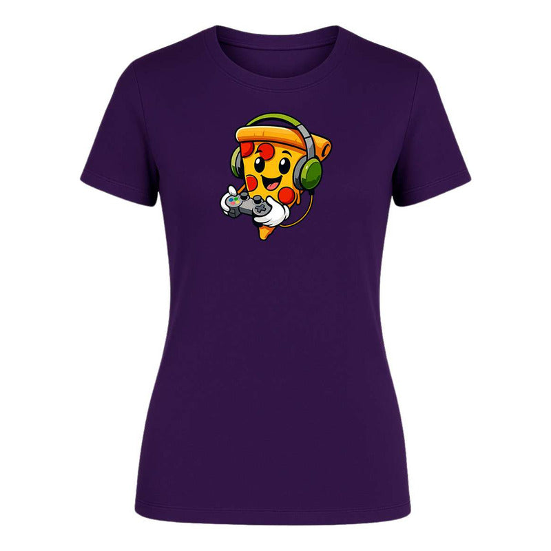 Playera "Pizza Gamer" con Audífonos - Dama