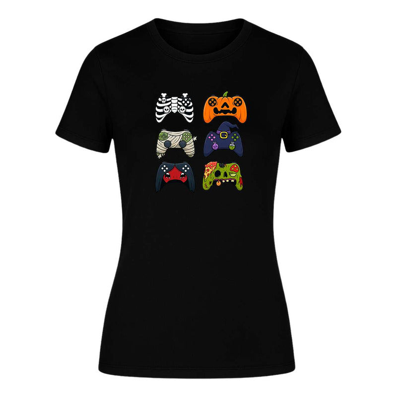 Playera Controles Gamer Halloween Videojuegos Regalo De Dama