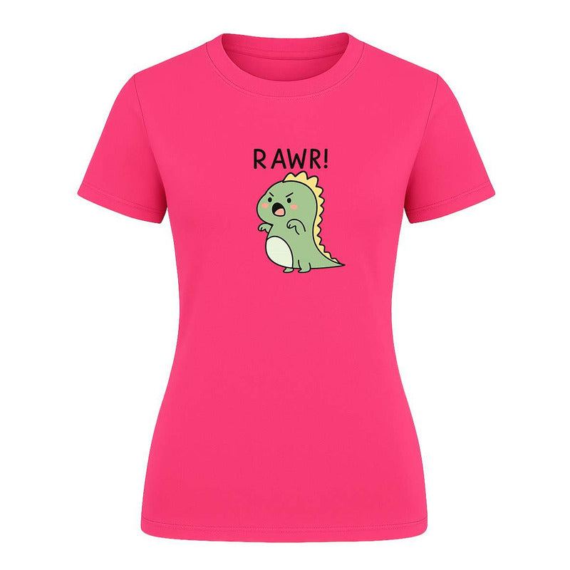 Playera "Rawr" Dinosaurio Kawaii - Dama