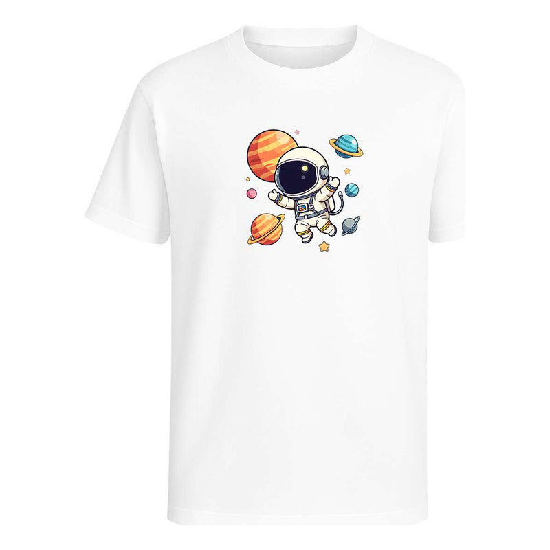 Playera "Astronauta Kawaii" Planetas - Hombre