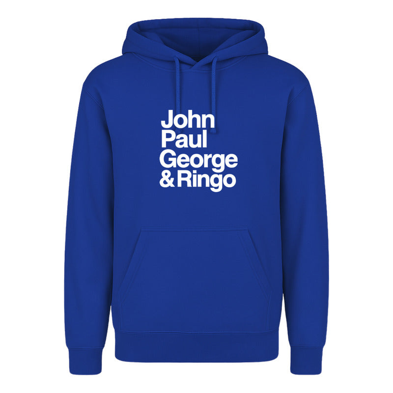 Sudadera Beatles Nombres John Paul George Ringo Unisex