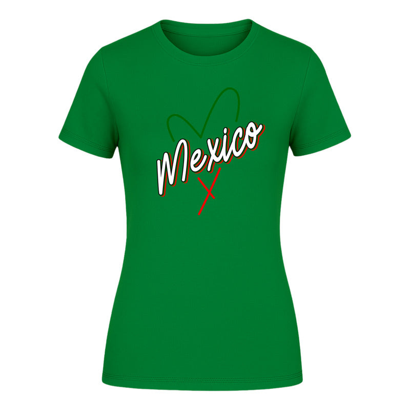 Playera "México Corazón Trazado" Patrio - Dama