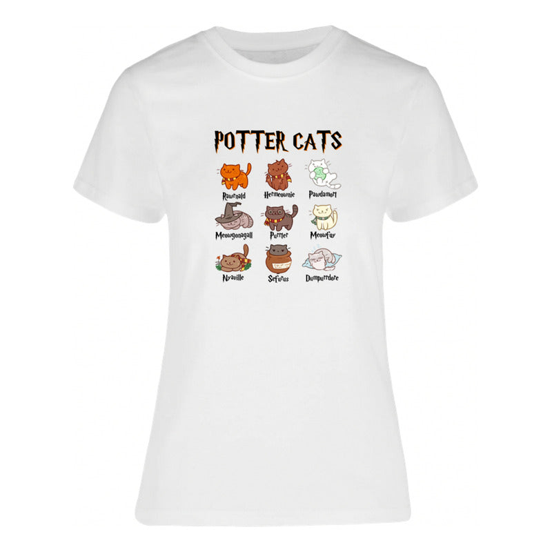Playera Harry Potter Gatos Potter Cats Para Dama