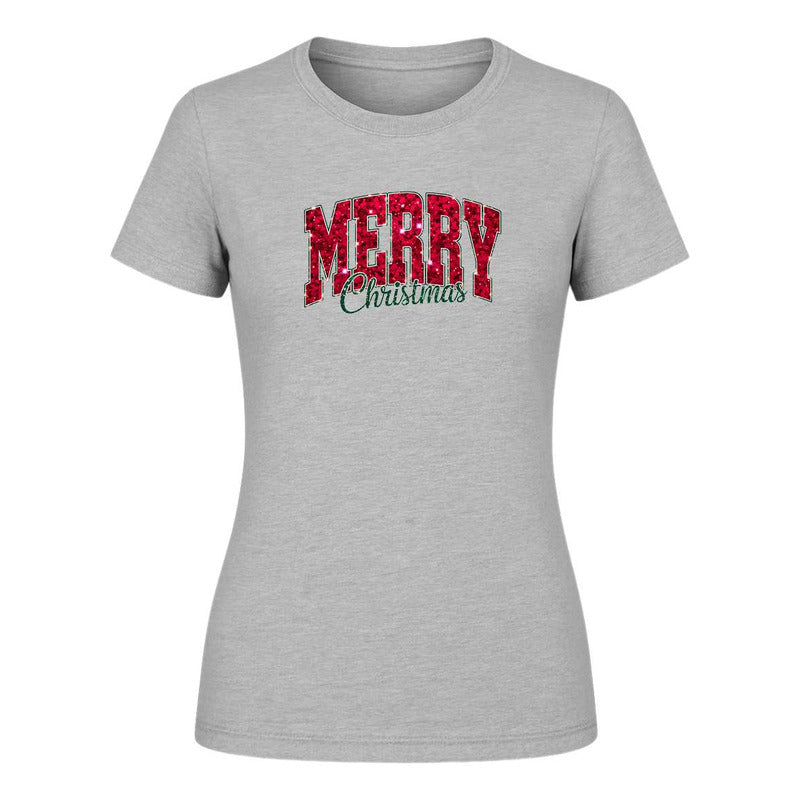 Playera Merry Christmas Navideña Cute Moda Chic De Dama